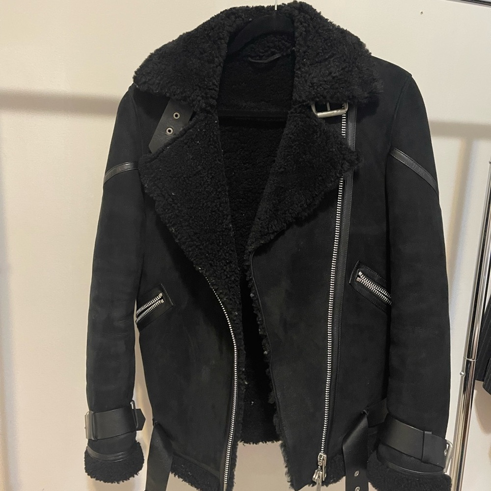 ALL SAINTS Shearling Winter Coat (Hawley)